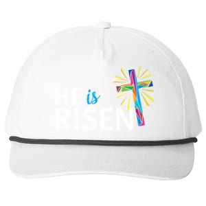 He Is Risen Colorful Cross Snapback Five-Panel Rope Hat