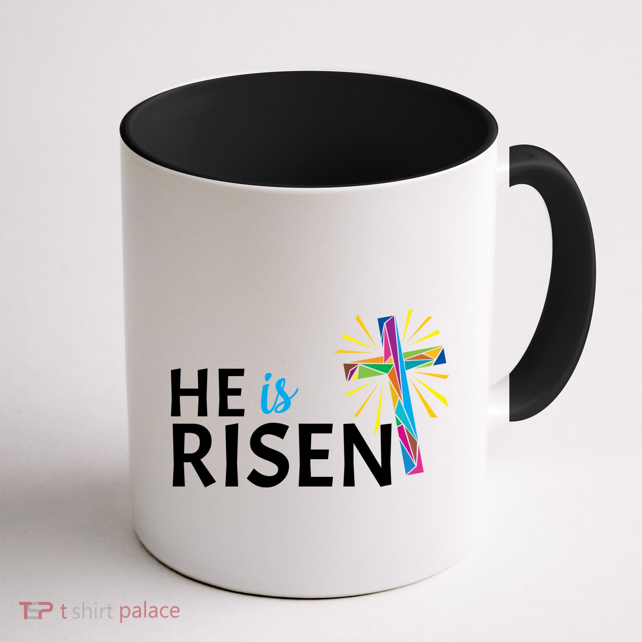 He Is Risen Colorful Cross Mug