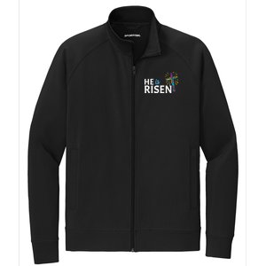 He Is Risen Colorful Cross Stretch Full-Zip Cadet Jacket