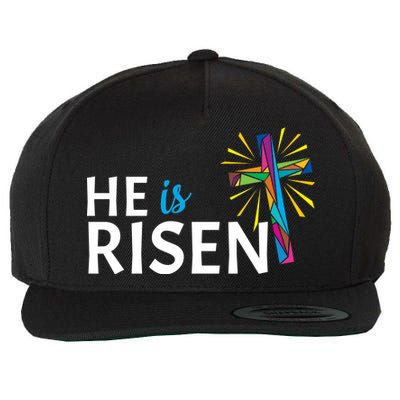 He Is Risen Colorful Cross Wool Snapback Cap