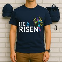 He Is Risen Colorful Cross T-Shirt