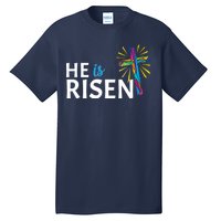 He Is Risen Colorful Cross Tall T-Shirt