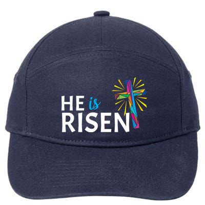 He Is Risen Colorful Cross 7-Panel Snapback Hat