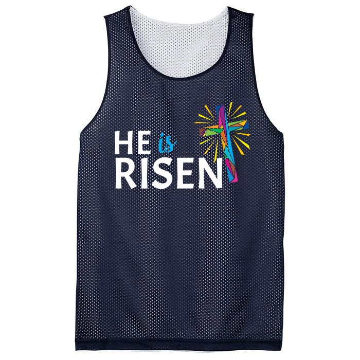 He Is Risen Colorful Cross Mesh Reversible Basketball Jersey Tank