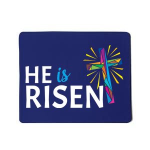 He Is Risen Colorful Cross Mousepad