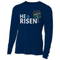 He Is Risen Colorful Cross Cooling Performance Long Sleeve Crew