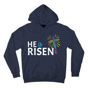 He Is Risen Colorful Cross Tall Hoodie