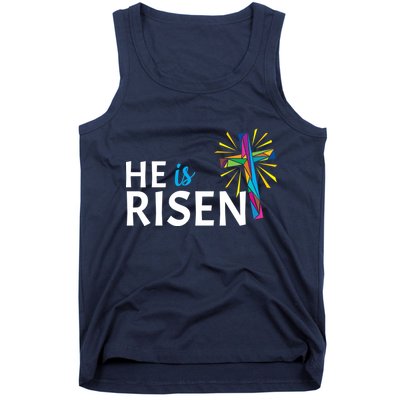 He Is Risen Colorful Cross Tank Top