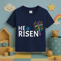 He Is Risen Colorful Cross Toddler T-Shirt