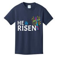 He Is Risen Colorful Cross Kids T-Shirt