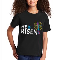 He Is Risen Colorful Cross Kids T-Shirt