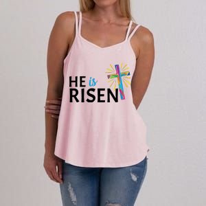 He Is Risen Colorful Cross Women's Strappy Tank