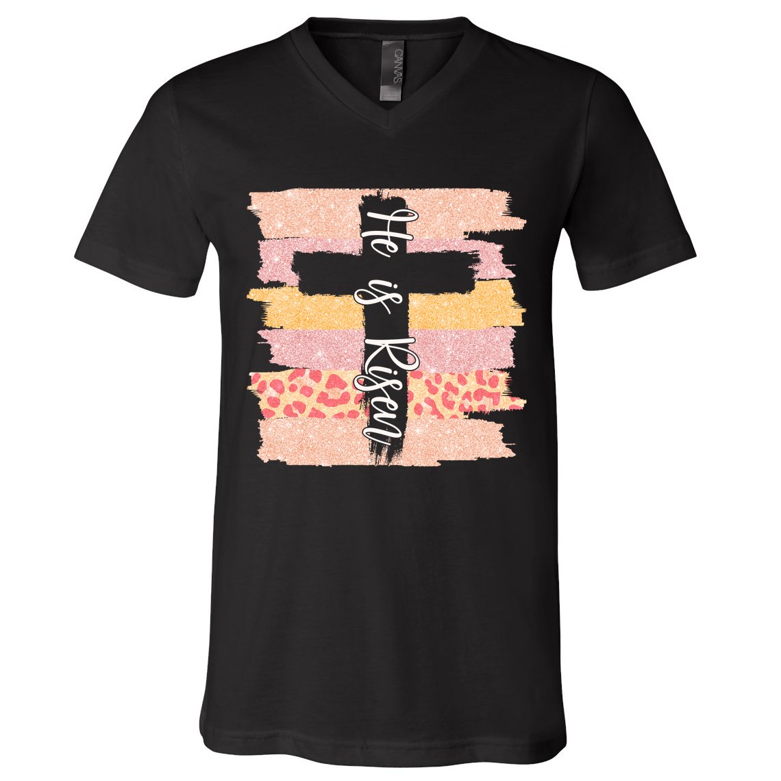 He Is Risen Easter Resurrection Jesus V-Neck T-Shirt