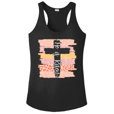 He Is Risen Easter Resurrection Jesus Ladies PosiCharge Competitor Racerback Tank