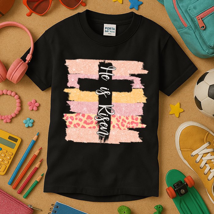 He Is Risen Easter Resurrection Jesus Kids T-Shirt