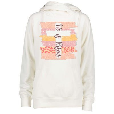 He Is Risen Easter Resurrection Jesus Womens Funnel Neck Pullover Hood