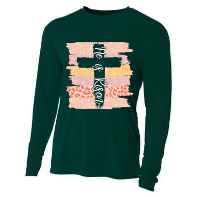He Is Risen Easter Resurrection Jesus Cooling Performance Long Sleeve Crew