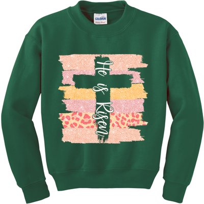He Is Risen Easter Resurrection Jesus Kids Sweatshirt