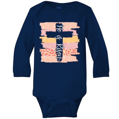 He Is Risen Easter Resurrection Jesus Baby Long Sleeve Bodysuit