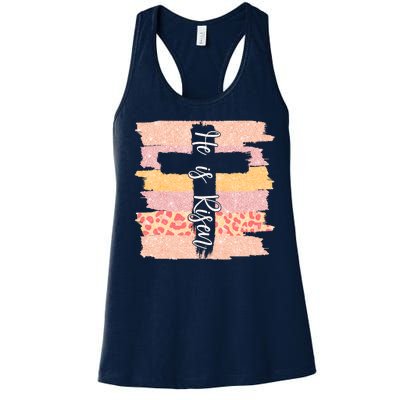 He Is Risen Easter Resurrection Jesus Women's Racerback Tank