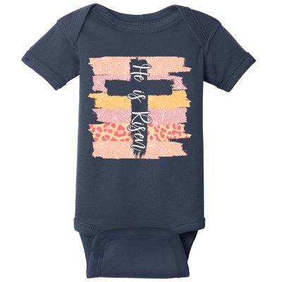 He Is Risen Easter Resurrection Jesus Baby Bodysuit