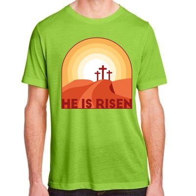 He Is Risen Sunset Jesus Christian Adult ChromaSoft Performance T-Shirt