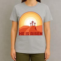 He Is Risen Sunset Jesus Christian T-Shirt