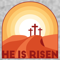 He Is Risen Sunset Jesus Christian T-Shirt