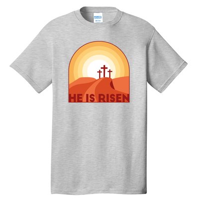 He Is Risen Sunset Jesus Christian Tall T-Shirt