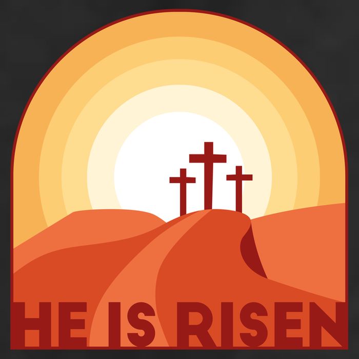 He Is Risen Sunset Jesus Christian Cool Comfort Performance Bucket Hat