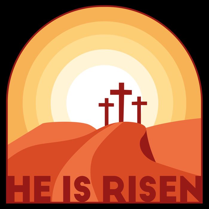 He Is Risen Sunset Jesus Christian Sweatshirt