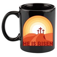 He Is Risen Sunset Jesus Christian 11oz C Handle Ceramic Mug