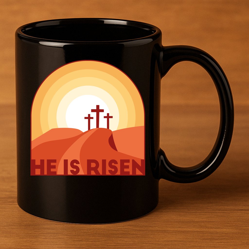 He Is Risen Sunset Jesus Christian 11oz C Handle Ceramic Mug