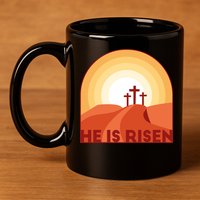 He Is Risen Sunset Jesus Christian 11oz C Handle Ceramic Mug