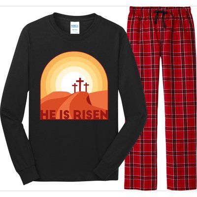 He Is Risen Sunset Jesus Christian Long Sleeve Pajama Set