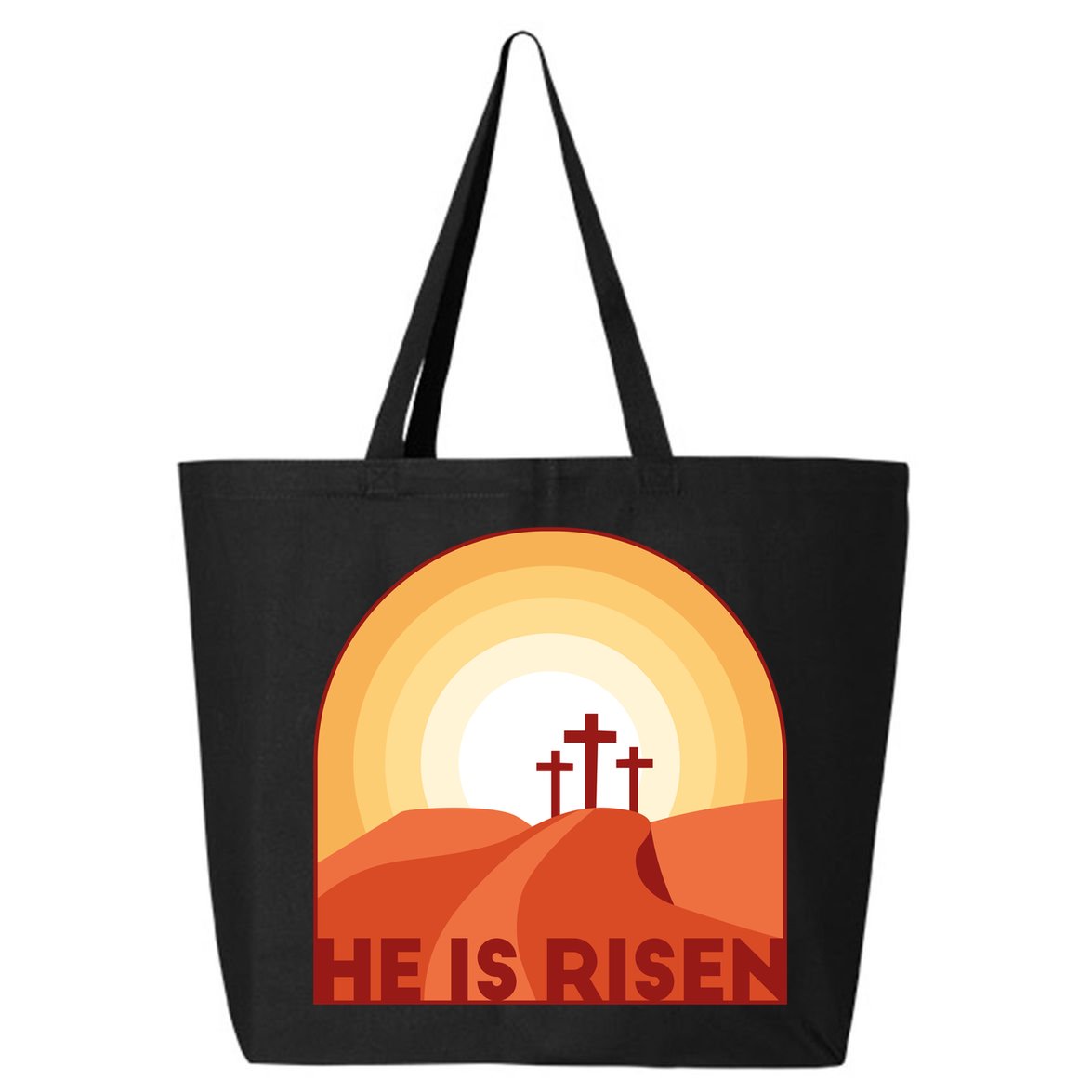 He Is Risen Sunset Jesus Christian 25L Jumbo Tote