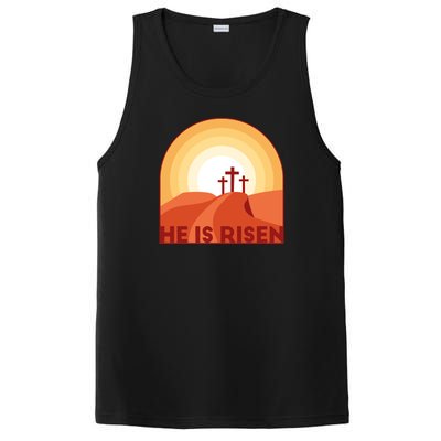 He Is Risen Sunset Jesus Christian PosiCharge Competitor Tank