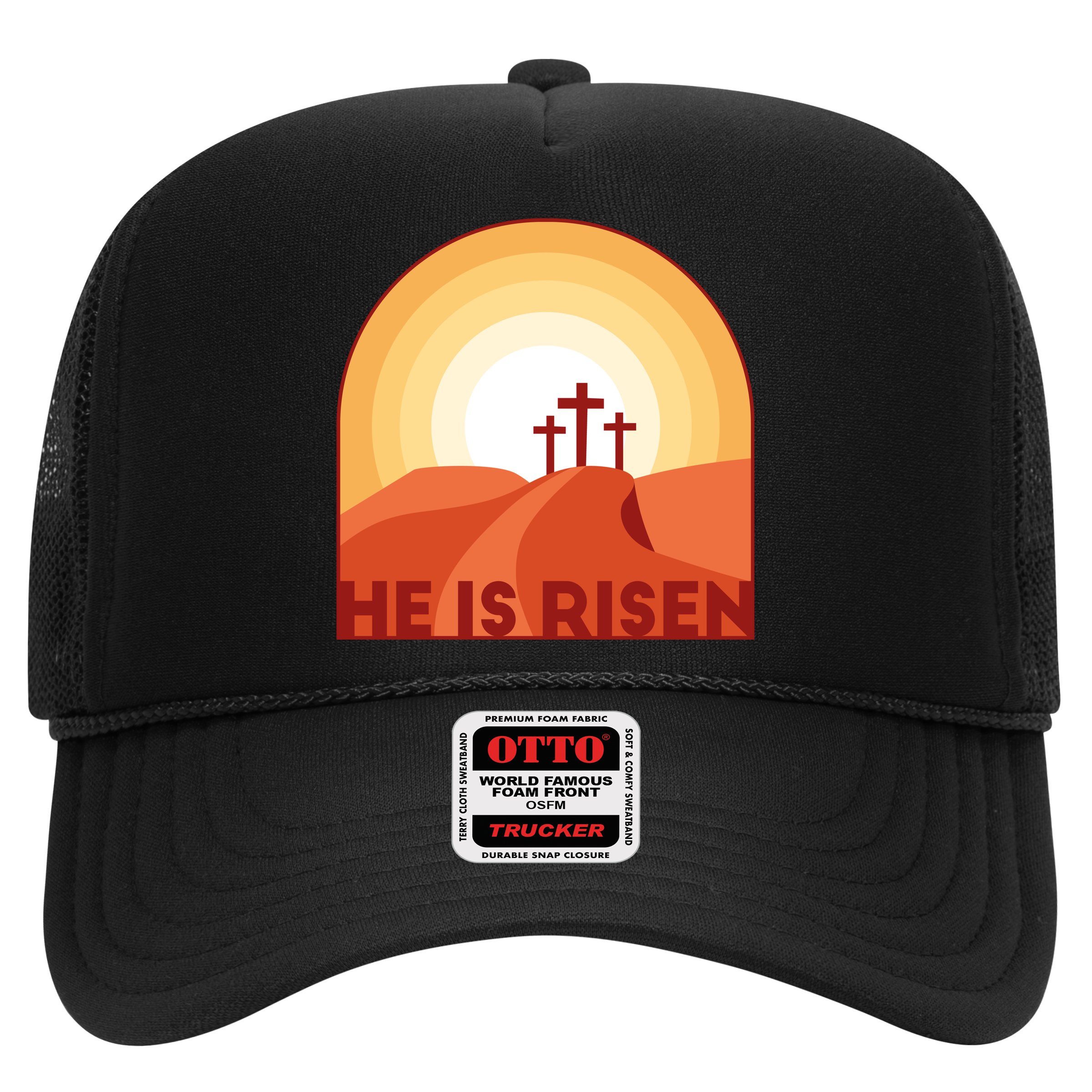 He Is Risen Sunset Jesus Christian Hat