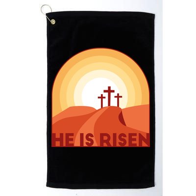 He Is Risen Sunset Jesus Christian Golf Towel