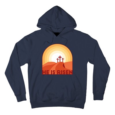 He Is Risen Sunset Jesus Christian Hoodie