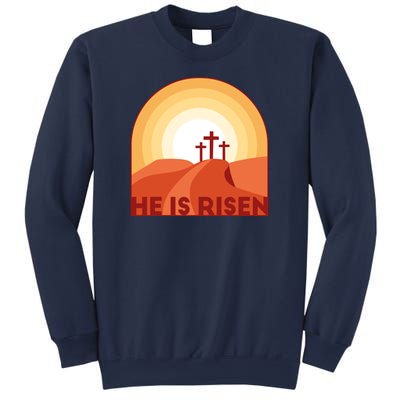 He Is Risen Sunset Jesus Christian Sweatshirt