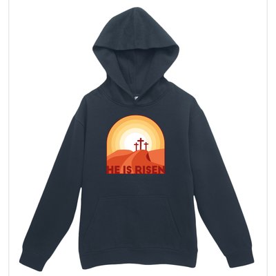 He Is Risen Sunset Jesus Christian Urban Pullover Hoodie