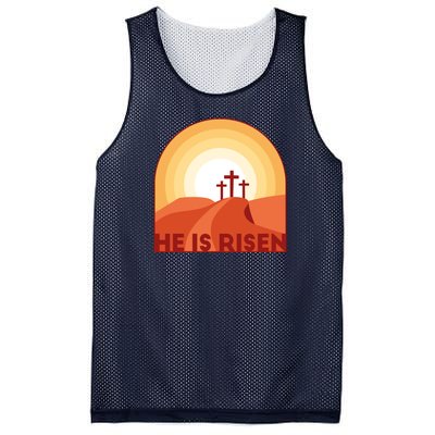 He Is Risen Sunset Jesus Christian Mesh Reversible Basketball Jersey Tank