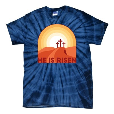 He Is Risen Sunset Jesus Christian Tie-Dye T-Shirt