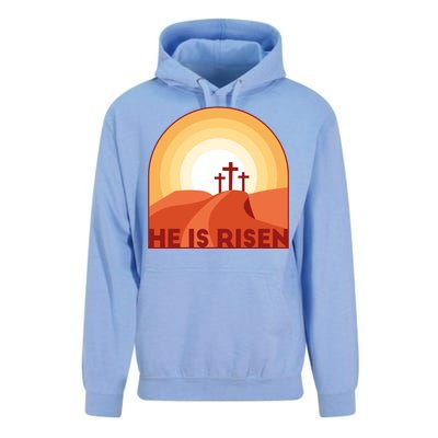 He Is Risen Sunset Jesus Christian Unisex Surf Hoodie