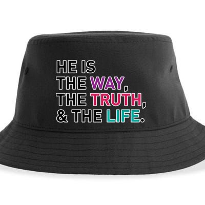 He Is The Way The Truth The Life Sustainable Bucket Hat