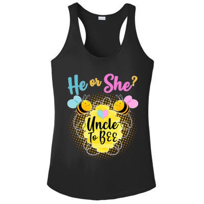 He or She? Uncle to Bee Ladies PosiCharge Competitor Racerback Tank