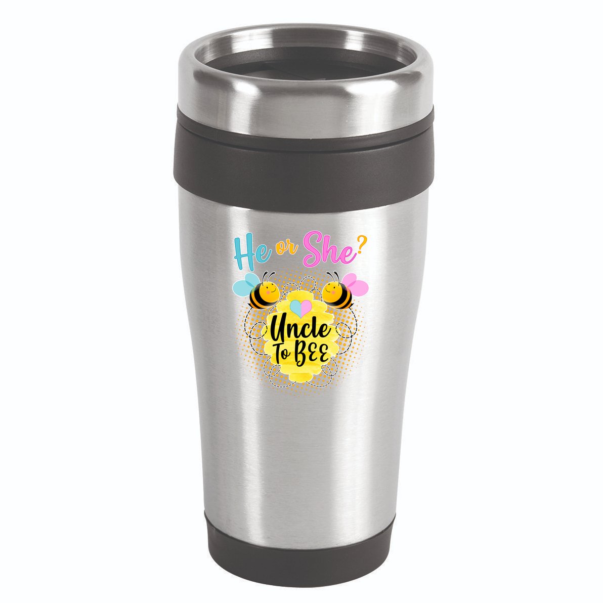 He or She? Uncle to Bee 16oz Travel Tumbler