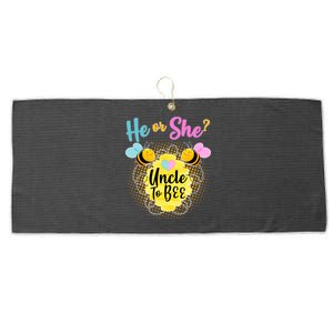 He or She? Uncle to Bee Large Microfiber Waffle Golf Towel