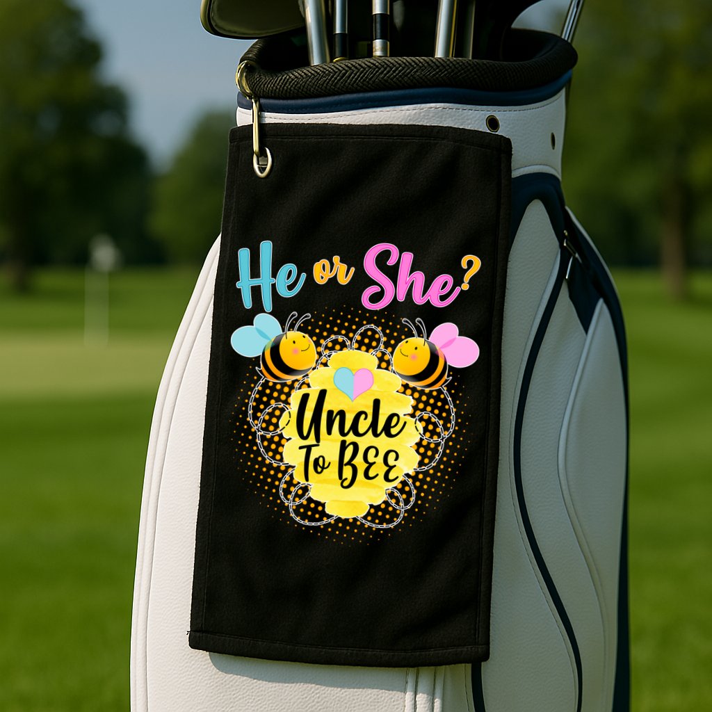 He or She? Uncle to Bee Golf Towel